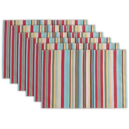 DII® Summer Stripe Outdoor Placemats, 6ct. | 13" x 19" | Michaels®